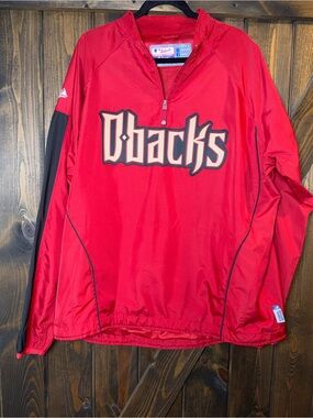 Majestic Arizona Diamondbacks 1/4 Zip Pullover Jacket Mens Y2K Streetwear XL